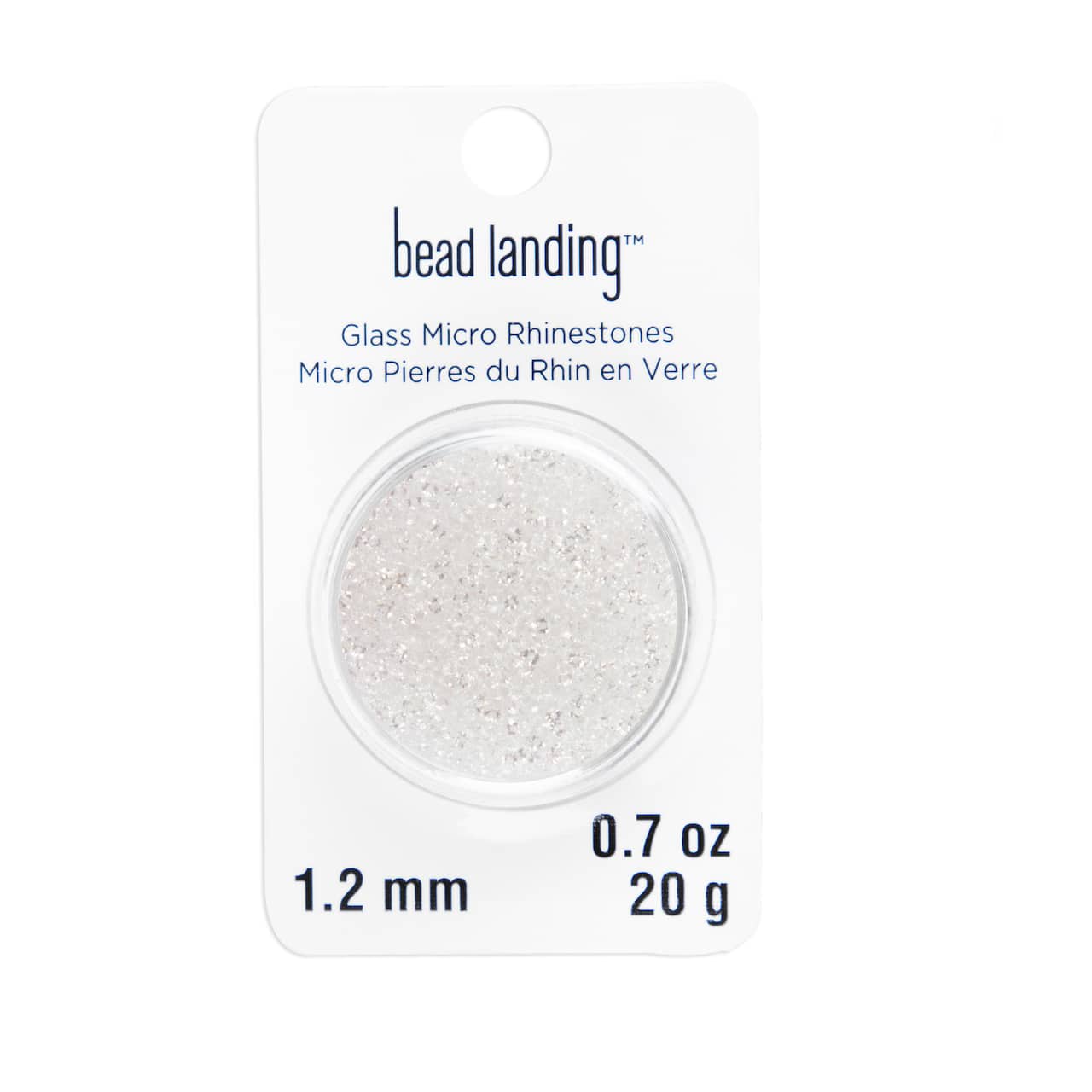 12 Pack: 1.2mm Glass Micro Rhinestones by Bead Landing™, 0.7oz.